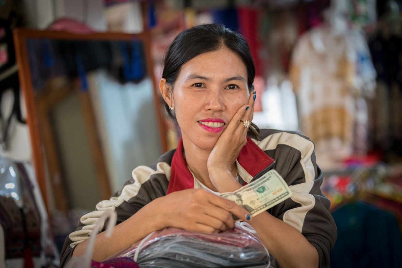Cambodian Scarf Seller - Siem Reap
